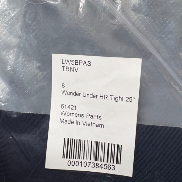 NWT Lululemon Wunder Under High Rise Tights Luxtreme 25 inch size 8 in True Navy - Picture 3 of 4